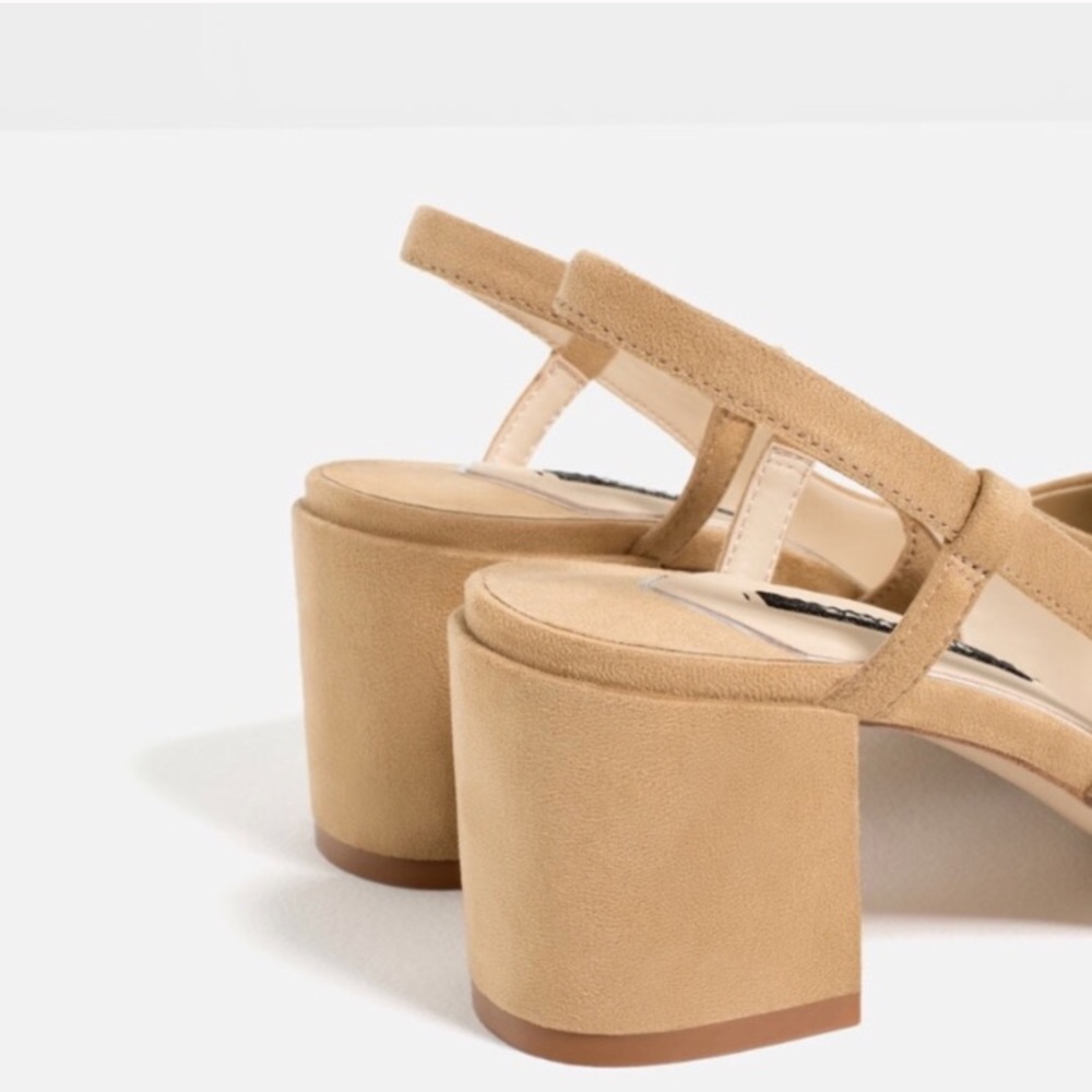 **SOLD** ZARA SLINGBACK BLOCK HEELS - BRAND NEW - Picture 7 of 8